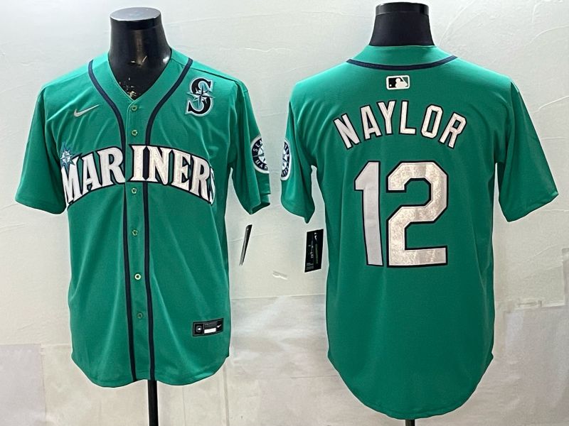 Men Seattle Mariners #12 Naylor Green Game 2026 Nike MLB Jersey style 02->seattle mariners->MLB Jersey